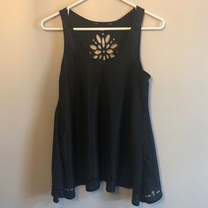 Cutout Flower Tank Top